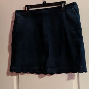 Draper James Denim Scalloped Skirt